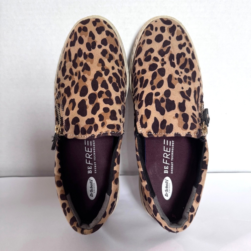 Dr Scholls Madison Leopard Print Slip On Sneakers Womens 7M Comfort Indie Travel